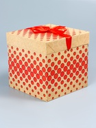 Коробка подарочная самосборная «Горошек» крафт 15×15×15 см - Фото 2