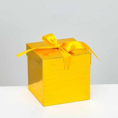 Коробка Самосборная золото 10х10х10 см