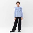 Блузка для девочки MINAKU цвет светло-голубой, рост 122 см - Фото 2