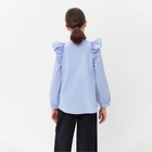 Блузка для девочки MINAKU цвет светло-голубой, рост 122 см - Фото 4