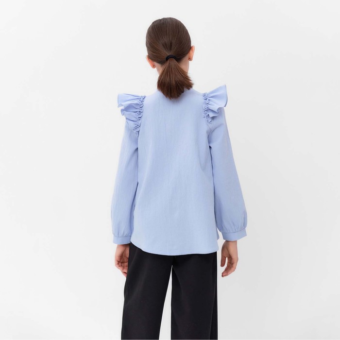 Блузка для девочки MINAKU цвет светло-голубой, рост 122 см - фото 1907749437