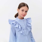 Блузка для девочки MINAKU цвет светло-голубой, рост 122 см - Фото 5