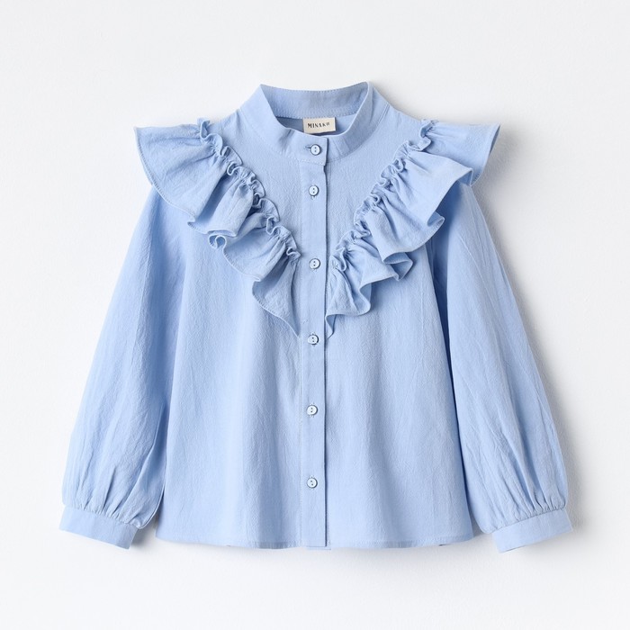Блузка для девочки MINAKU цвет светло-голубой, рост 122 см - фото 1907749439