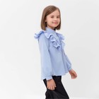 Блузка для девочки MINAKU цвет светло-голубой, рост 128 см - Фото 3