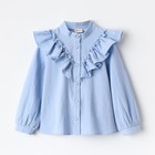 Блузка для девочки MINAKU цвет светло-голубой, рост 128 см - Фото 6