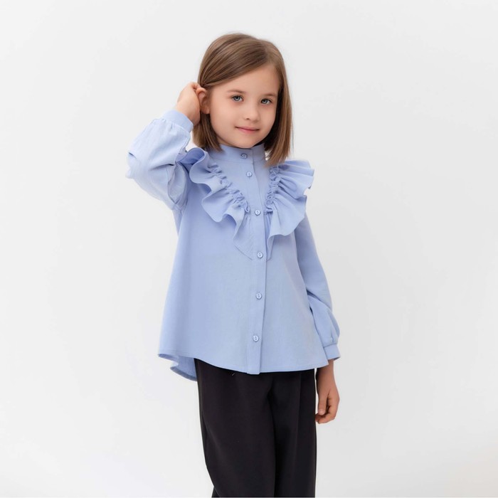 Блузка для девочки MINAKU цвет светло-голубой, рост 134 см - Фото 1