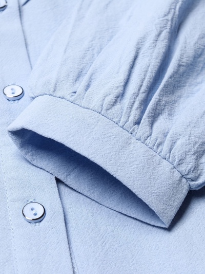 Блузка для девочки MINAKU: Cotton collection, светло-голубая, рост 134 см
