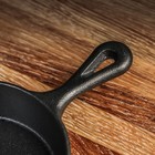 Сковорода Magma «Вилфред», 13.5×3.5 см, с 2 сливами, чугун, чёрная - Фото 5