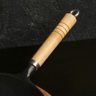 Сковорода чугунная Magma «Эко», 25×4,5 см, с 2 сливами и съёмной деревянной ручкой - Фото 5