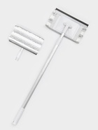 Щётка для окон, телескопическая алюминиевая ручка 59(103) см, водосгон 20.5 см, насадка из микрофибры 20.5×12 см - Фото 19