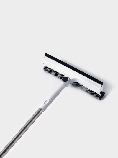 Окномойка с поролоновой насадкой, телескопическая ручка, поворот на 180°, 26×3.5×98(128)