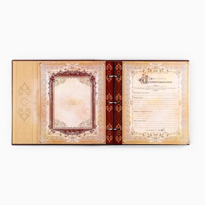 Родословная книга с рамкой под фото «Семейная летопись», 22.5×23.7 см