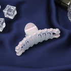 Краб для волос "Глянец" бусинка, 8 см, белый (12 шт) - фото 809276680