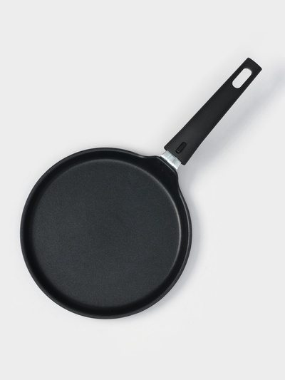 Сковорода блинная «Традиция», d=22 см, съёмная ручка, антипригарное покрытие, цвет чёрный