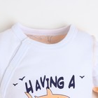 Комбинезон детский, цвет оранжевый/акулы, рост 80см - фото 27141793