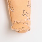 Комбинезон детский, цвет оранжевый/акулы, рост 80см - фото 27141795