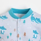 Кофточка детская, цвет серый/голубой, рост 80см - фото 24248655