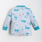 Кофточка детская, цвет серый/голубой, рост 80см - фото 24248657