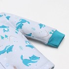 Кофточка детская, цвет серый/голубой, рост 86см - фото 22323200