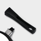 Сковорода KUKMARA «Традиция», d=22 см, стеклянная крышка, съёмная ручка, антипригарное покрытие, алюминий, чёрный - Фото 5