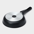 Сковорода KUKMARA «Традиция», d=22 см, стеклянная крышка, съёмная ручка, антипригарное покрытие, алюминий, чёрный - Фото 6