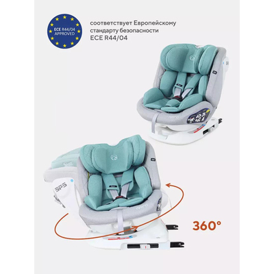 Автокресло детское Rant Nitro, группа 0+/1/2/3 (0-36 кг), цвет grey/mint