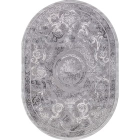 

Ковёр овальный Armina 03760A, размер 200х290 см, цвет grey / grey