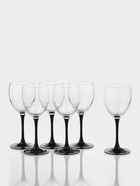 Бокалы для вина Luminarc Domino, 350 мл, набор 6 шт., стекло, прозрачные, чёрная ножка - Фото 2