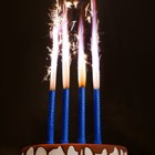 Свечи фонтаны для торта "Голубые искры", 12 см, 30 секунд, голубое пламя, 4 шт - Фото 5