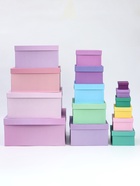 Набор прямоугольных коробок 15 в 1 «Лаванда» 47.5×36×17.5 - 13×8×4.5 см - Фото 5