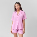 Пижама женская (рубашка, шорты) KAFTAN "Basic" р. 40-42 розовый - фото 319750512