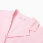 Пижама женская (рубашка, шорты) KAFTAN Basic, размер 40-42 розовая - Фото 7