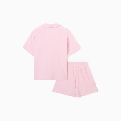 Пижама женская (рубашка, шорты) KAFTAN Basic, размер 40-42, розовая
