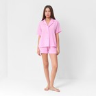 Пижама женская (рубашка, шорты) KAFTAN "Basic" р. 48-50, розовый - Фото 2