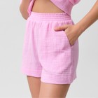 Пижама женская (рубашка, шорты) KAFTAN "Basic" р. 48-50, розовый - Фото 3
