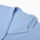 Пижама женская (рубашка, шорты) KAFTAN Basic, размер 48-50, голубая - Фото 7