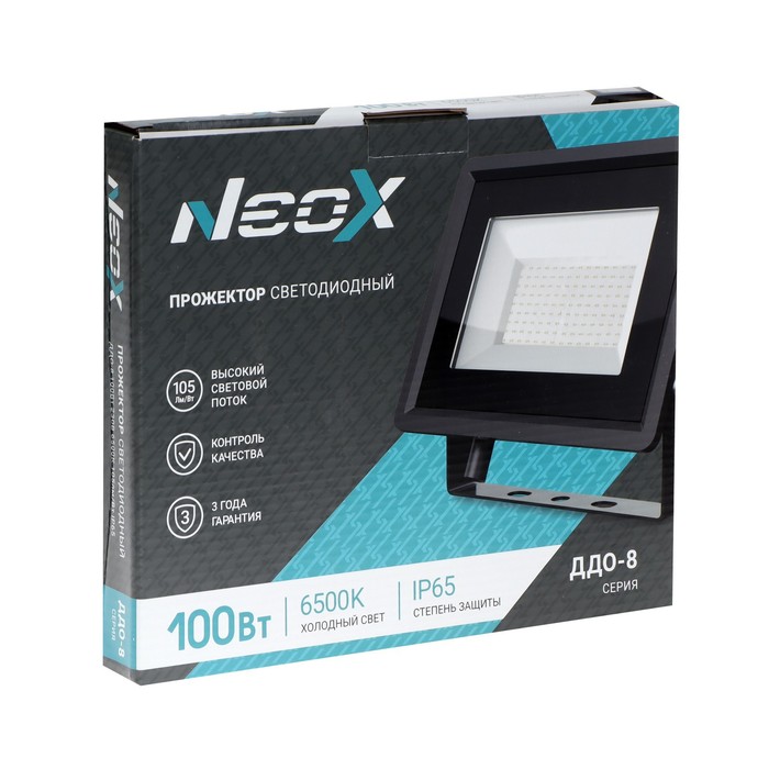 Прожектор светодиодный NEOX ДДО-8, 100 Вт, 230 В, 6500 К, 10500 Лм, 105 Вт, IP65