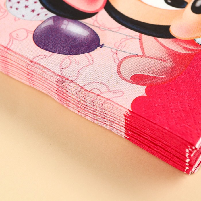 Салфетки бумажные Минни Маус, 33х33 см, 20 шт., 3-х слойные 9537304