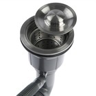 УЦЕНКА Мойка кухонная AFLORN AF97851F-L, врезная, левая, S=3.0 и 0.8 мм, 78×51×22 см, сифон, графит - Фото 6