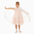 Карнавальный плащ детский, плюш, длина 80 см, белый - Фото 3