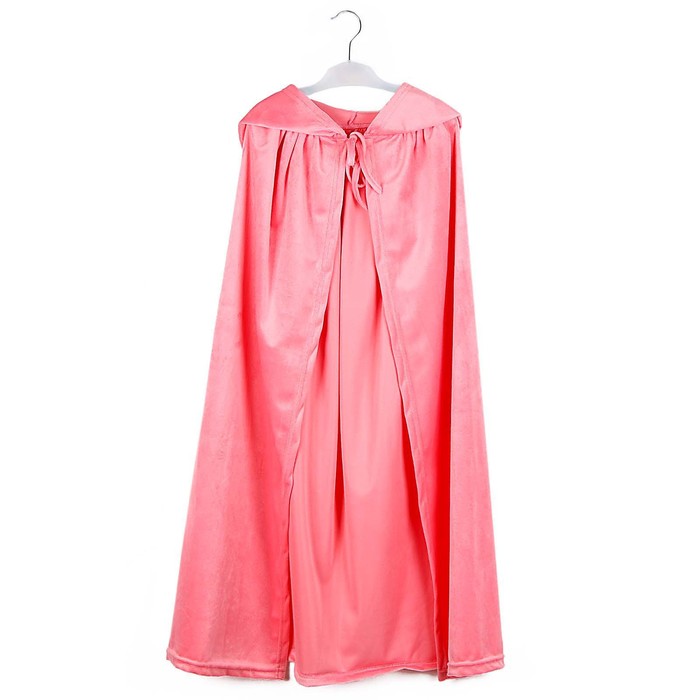 Карнавальный плащ детский, плюш, длина 95 см, розовый - Фото 1