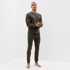 Комплект мужской термо (джемпер, брюки) MINAKU цвет хаки, р-р 50 - фото 319570825