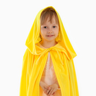 Карнавальный плащ детский, плюш жёлтый, длина 80 см - Фото 2