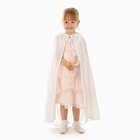 Карнавальный плащ детский, плюш, длина 90 см, белый - Фото 2