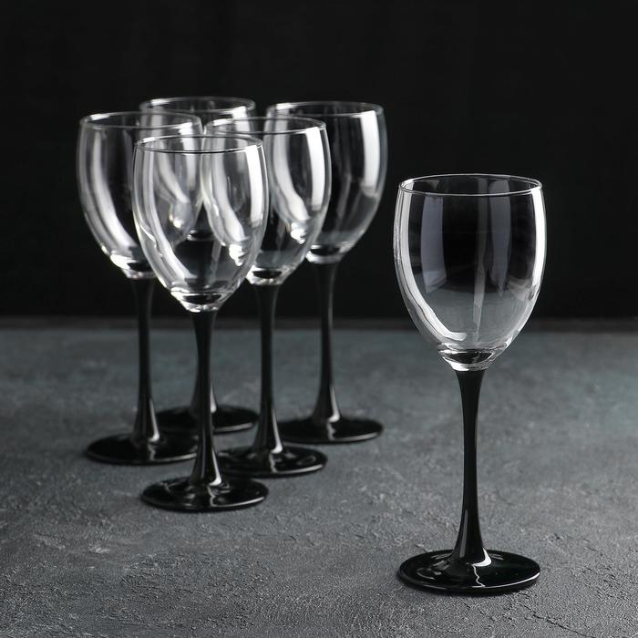 Набор стеклянных бокалов для вина «Домино», 250 мл, 6 шт - Фото 1