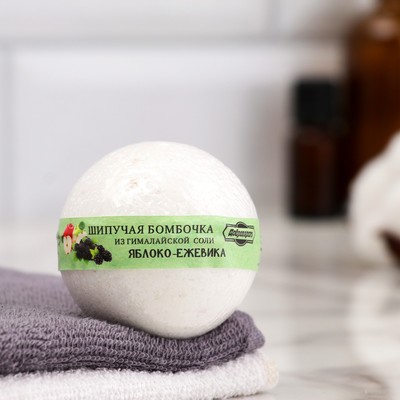 Бомбочка для ванны из гималайской соли "Добропаровъ" Яблоко - ежевика, 110 г