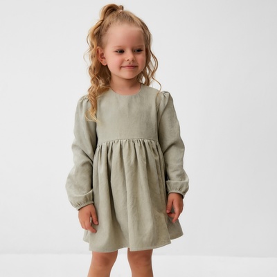 Платье для девочки MINAKU: Casual Collection, светло-зелёное, рост 110-116 см