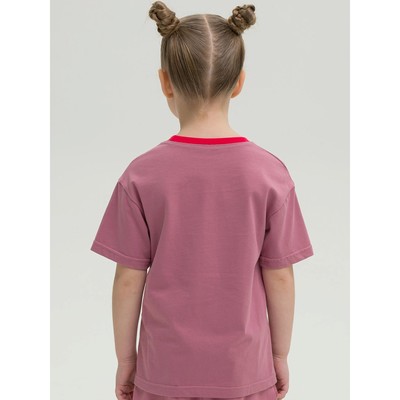 Футболка для девочек, рост 86 см, цвет розовый