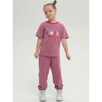 Футболка для девочек, рост 86 см, цвет розовый