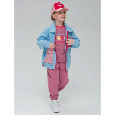 Футболка для девочек, рост 86 см, цвет розовый